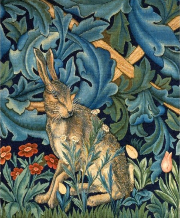 Karnet z kopertą The Hare from The Forest tepestry 17x14cm