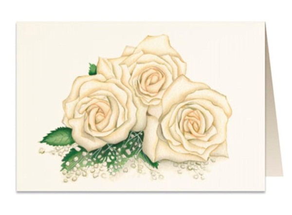 Karnet B6 + koperta Białe róże 5759