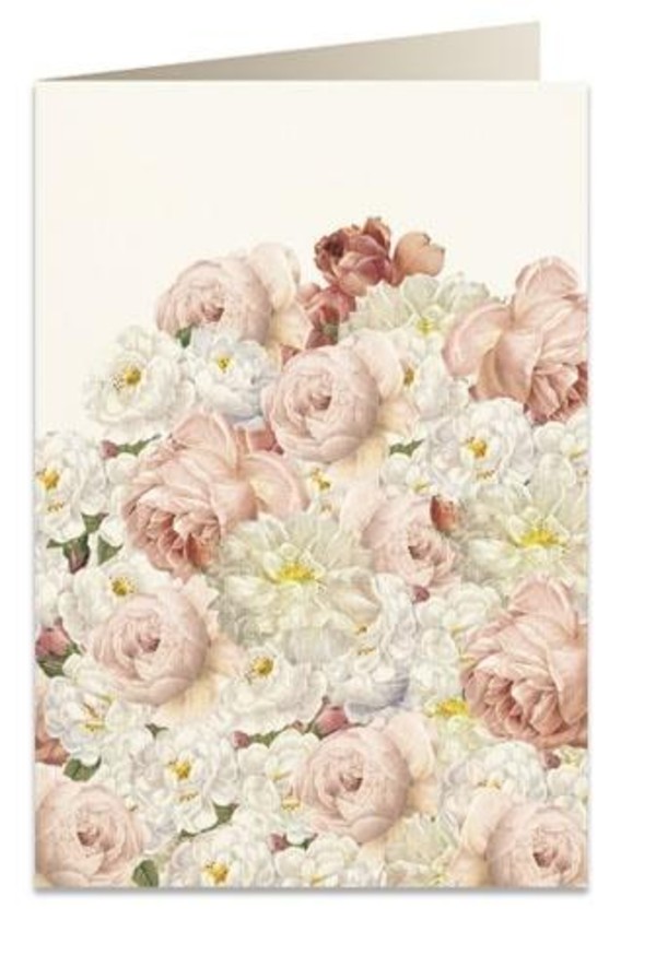 Karnet B6 + koperta Białe róże 7521