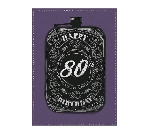 Karnet B6 z kopertą 80 Urodziny