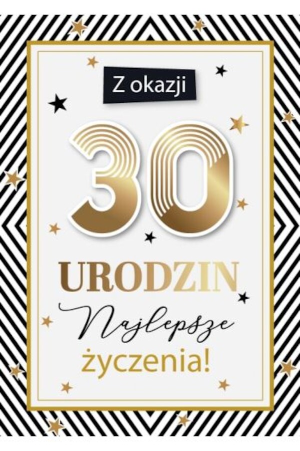 Karnet Urodziny 30