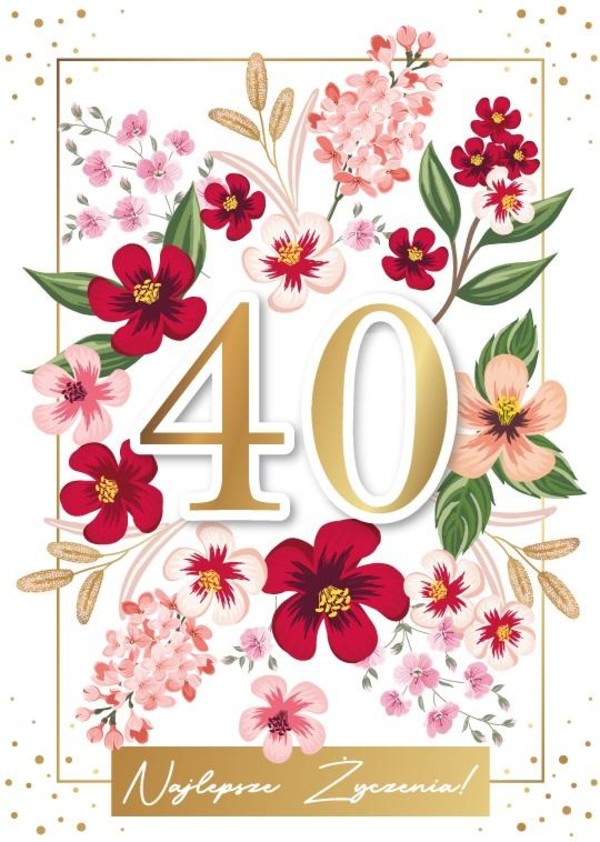 Karnet urodziny 40