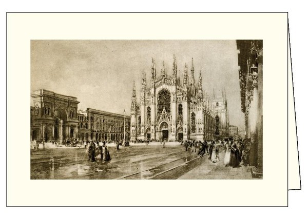 Karnet z kopertą Milano Piazza del Duomo ITW 014