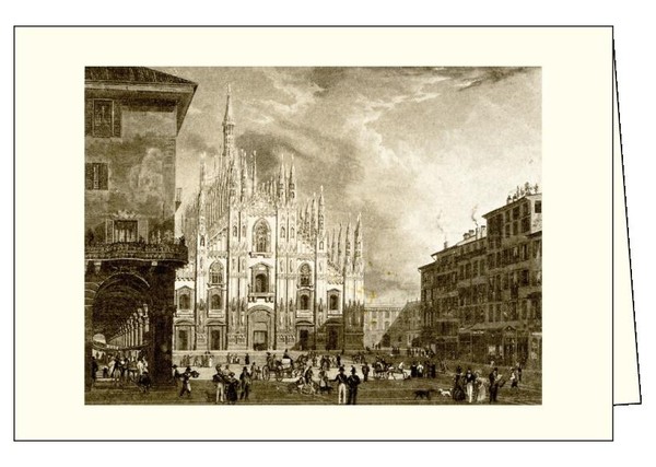 Karnet z kopertą Milano Piazza del Duomo 2 ITW 015