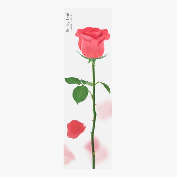 Karteczki samoprzylepne pionowe róża czerwona