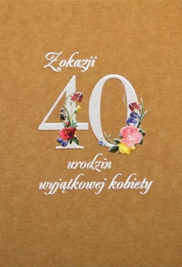 Kartka okolicznościowa eko 40 Urodziny TS50