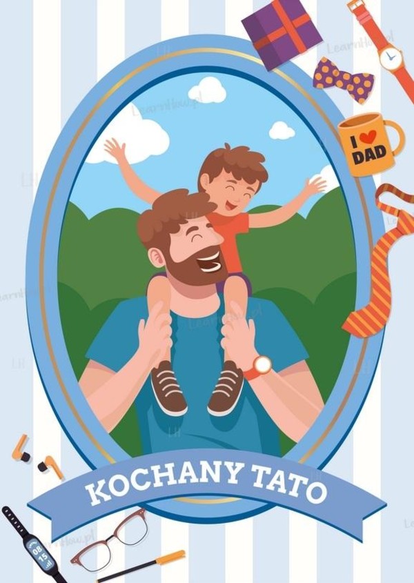 Kartka okolicznościowa kochany tato (5szt)