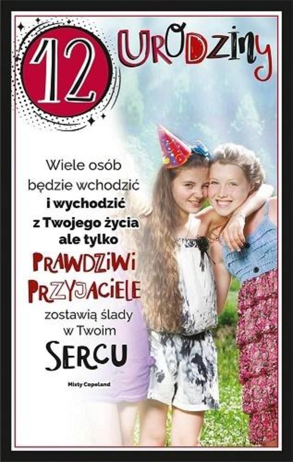 Kartka okolicznościowa 12 Urodziny U98