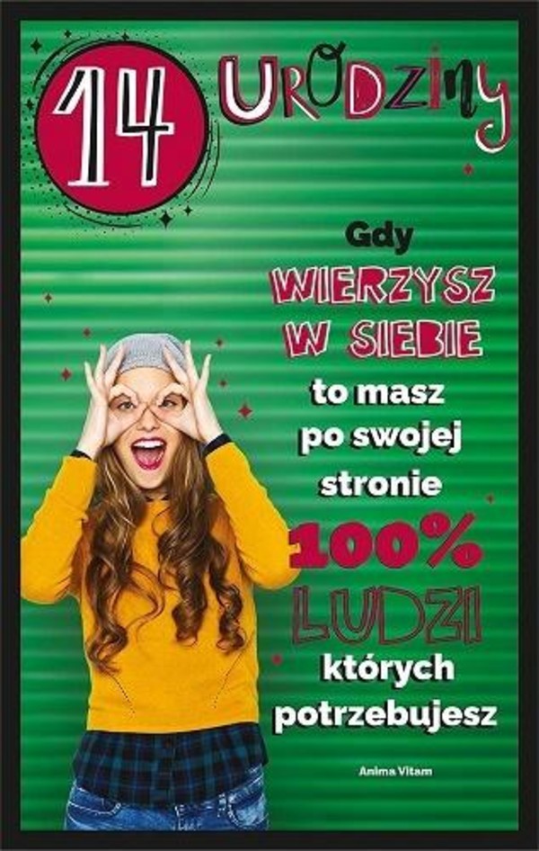 Kartka okolicznościowa 14 Urodziny U100