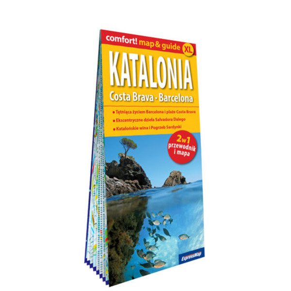 Katalonia laminowany map&guide XL 2w1 przewodnik i mapa