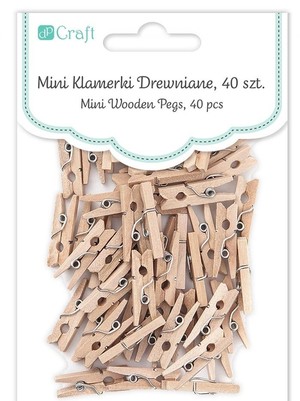 Klamerki mini drewniane 2,5cm 30szt