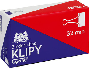 Klipy biurowe Grand 32 mm 12 sztuk