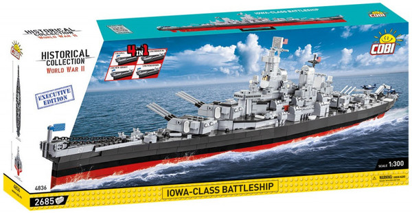 Klocki Historical Collection Iowa-Class Battleship (4w1) - Executive Edition
