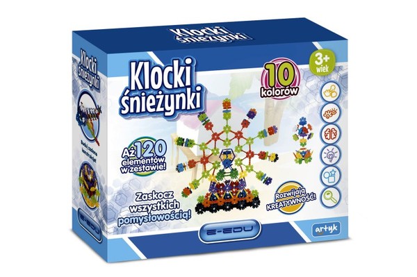 Klocki śnieżynki E-Edu 120 elementów