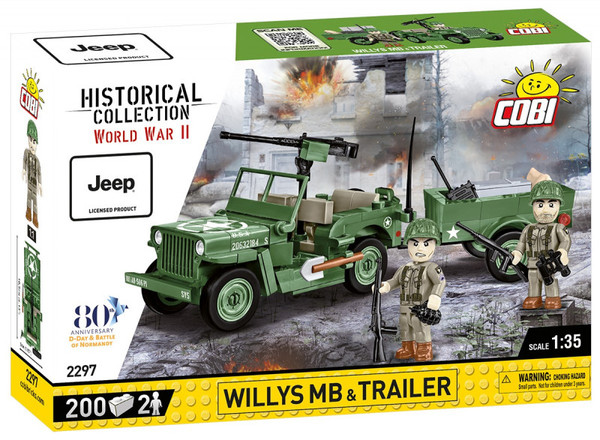 Klocki Historical Collection Willys MB&Trailer