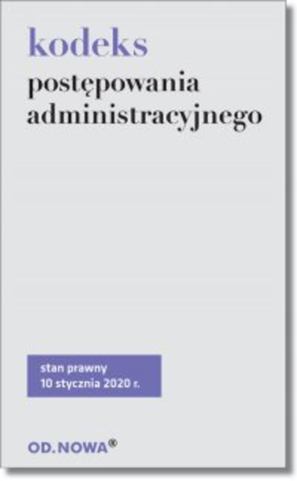 Kodeks postępowania administracyjnego - mobi, epub