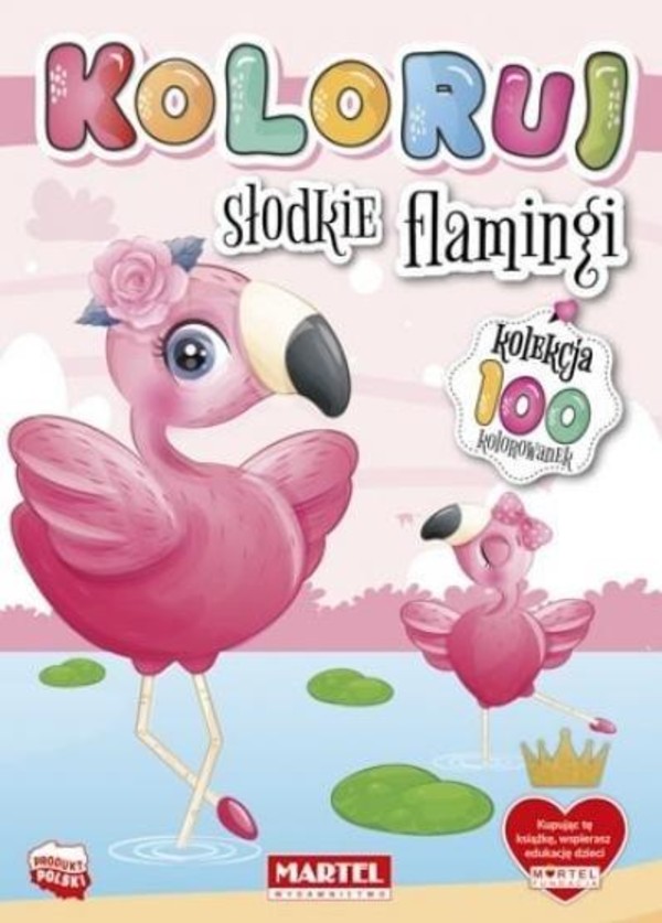 Kolekcja Koloruj Słodkie flamingi