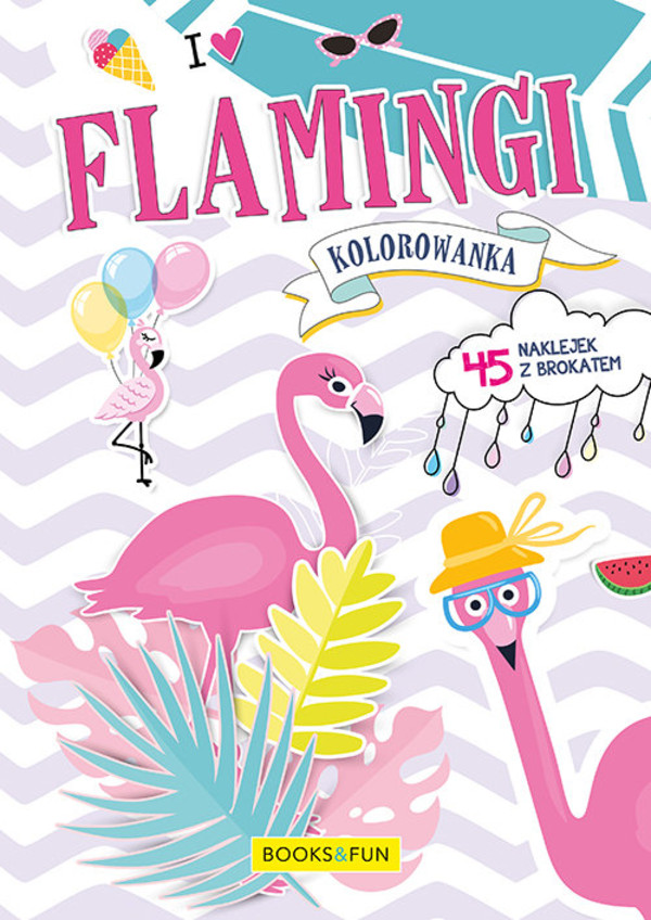 Flamingi Kolorowanka z naklejkami