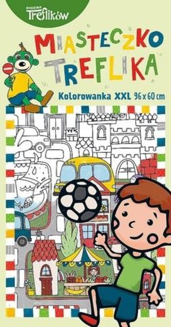 Kolorowanka XXL Miasteczko Treflika