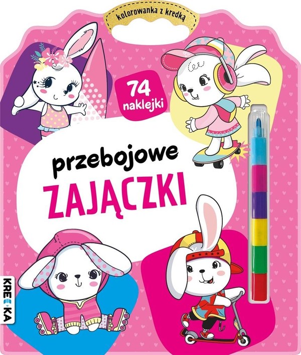 Kolorowanka z kredką Przebojowe zajączki