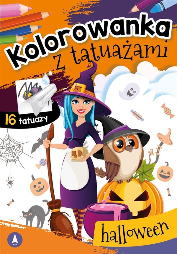 Kolorowanka z tatuażami Halloween