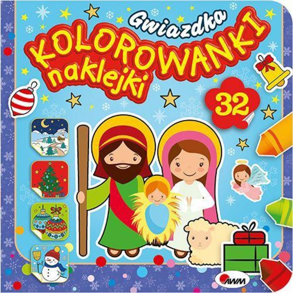 Kolorowanki naklejki Gwiazdka