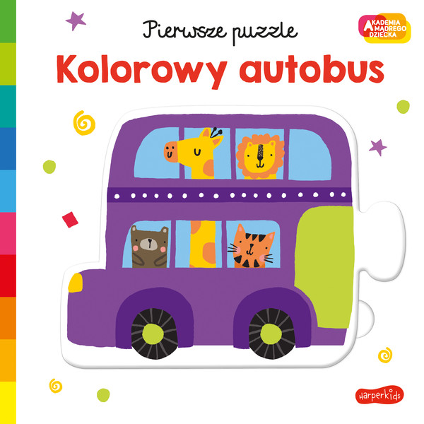 Kolorowy autobus Pierwsze puzzle Akademia Mądrego Dziecka