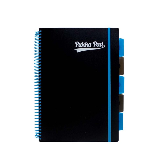 Kołozeszyt Pukka Neon A4 Project Book niebieski kratka