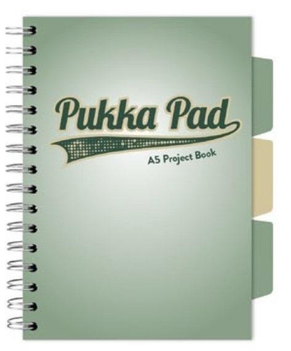 Kołozeszyt pukka pad a5 project book sage zielony