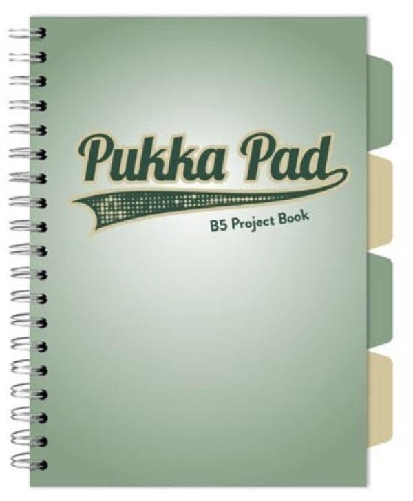Kołozeszyt pukka pad b5 project book sage zielony