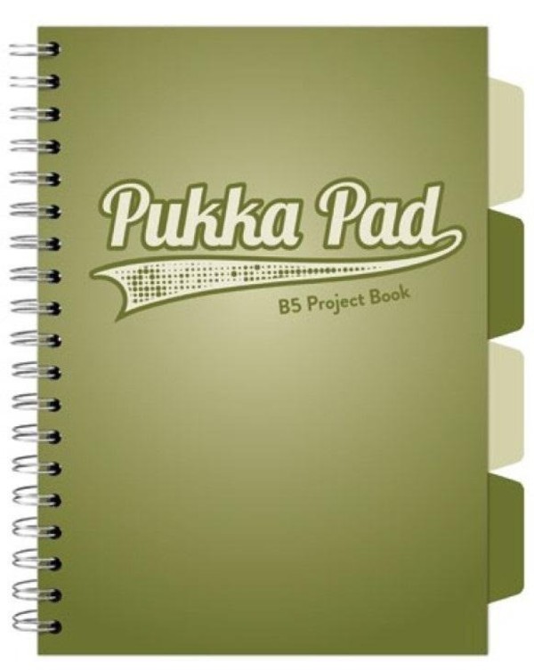 Kołozeszyt pukka pad b5 project book olive green oliwkowy