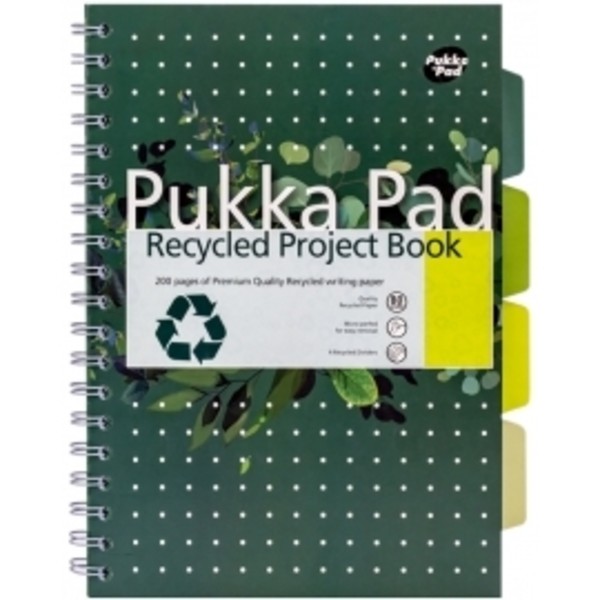 Kołozeszyt pukka pad b5 project book z recyklingu zielony