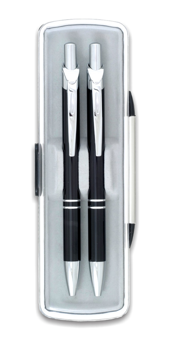 Komplet penmate b+m lux długopis, ołówek automatyczny czarny