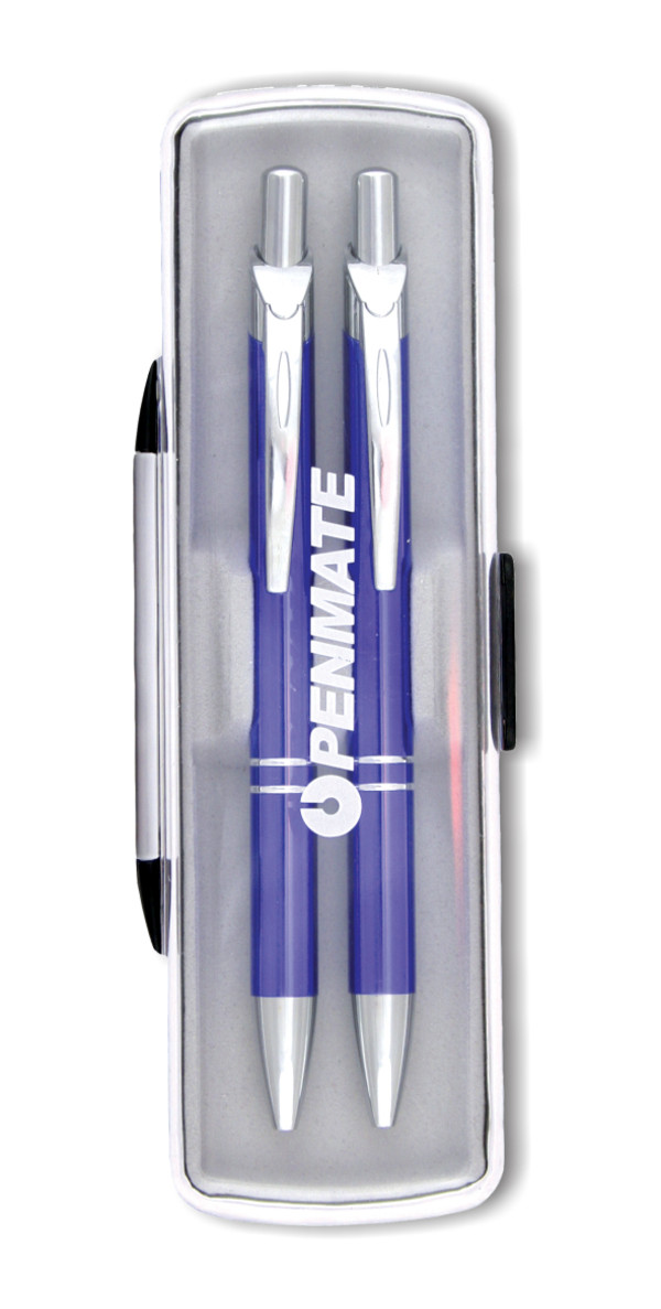 Komplet penmate b+m lux długopis, ołówek automatyczny ciemnoniebieski