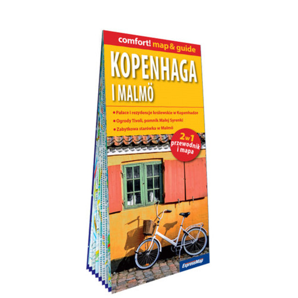 Kopenhaga i MalmĂś laminowany map&guide 2w1 przewodnik i mapa