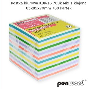 Kostka biurowa mix 85x85x70mm 760K