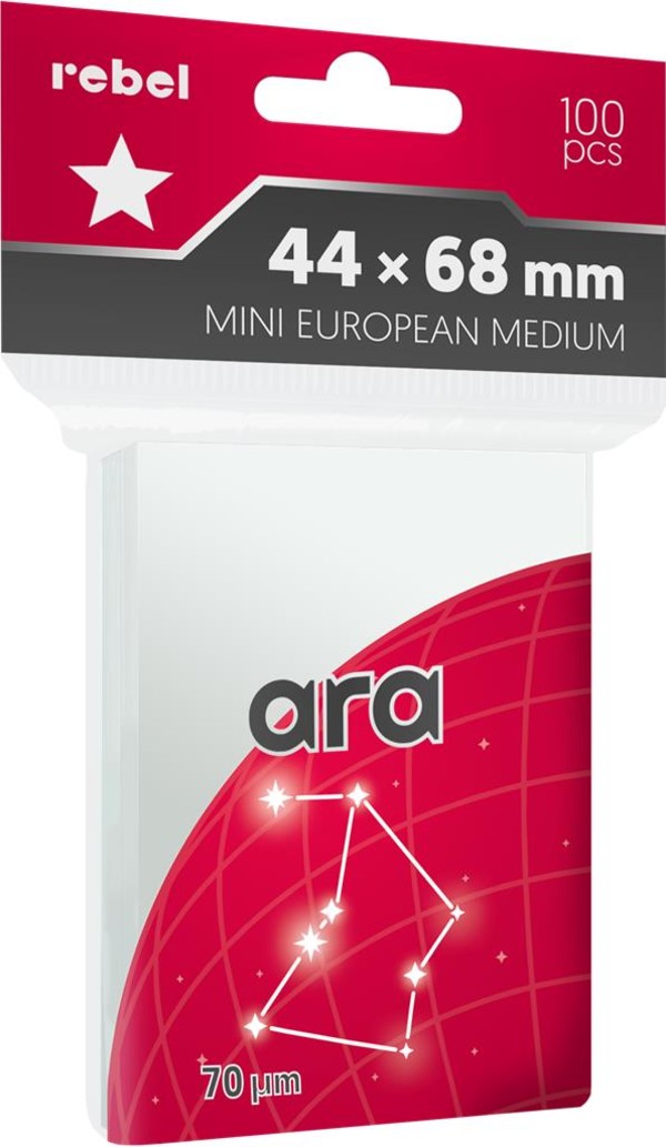 Koszulki na karty Rebel Mini European Medium Ara 100 sztuk 44x68 mm
