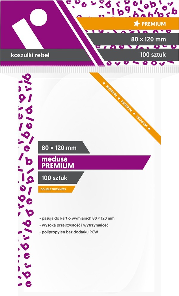 Koszulki na karty Medusa Premium 80 x 120 mm 100 sztuk