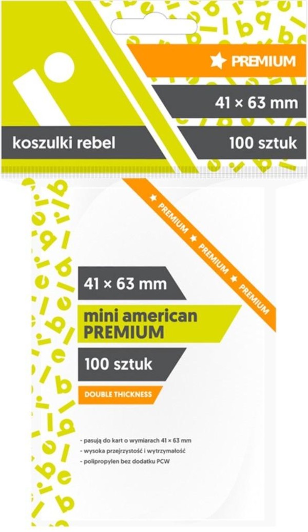 Koszulki na karty Mini American Premium 41 x 63 mm 100 sztuk