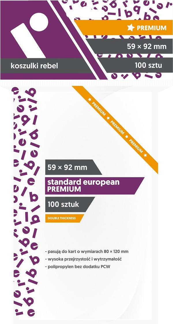Koszulki na karty Standard European Premium 59 x 92 mm 100 sztuk