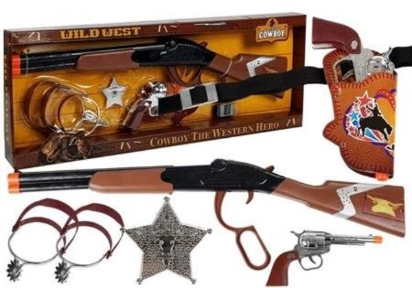 Kowbojski pistolet, strzelba i akcesoria