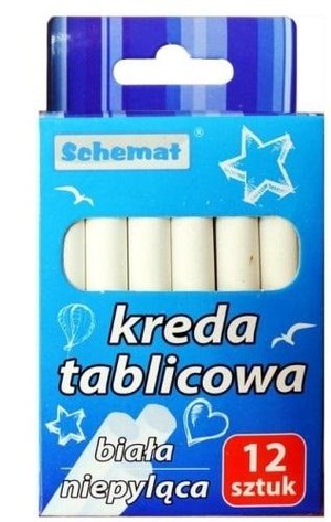 Kreda tablicowa 12szt biała