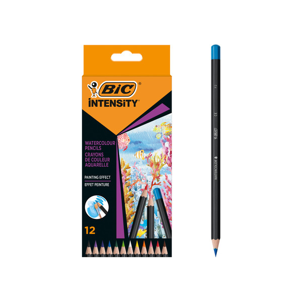 Kredki ołówkowe bic intensity premium watercoloour 12 kolory