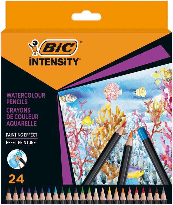 Kredki ołówkowe bic intensity premium watercoloour 24 kolory