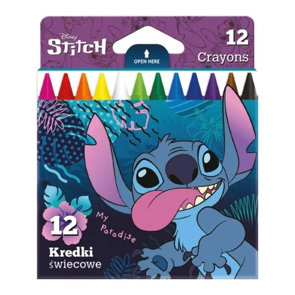 Kredki świecowe disney core stitch 12 kolorów