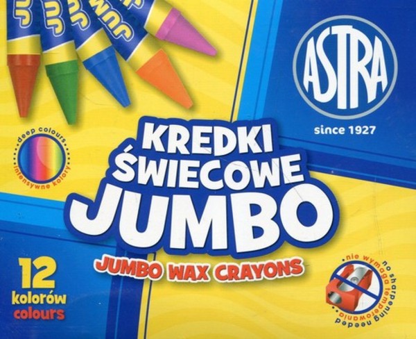 Kredki świecowe Jumbo 12 kolorów