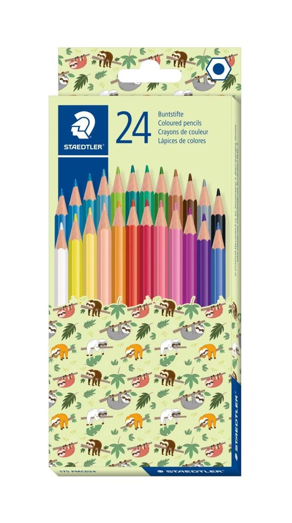 Kredki sześciokątne pattern mix 24 kolory staedtler