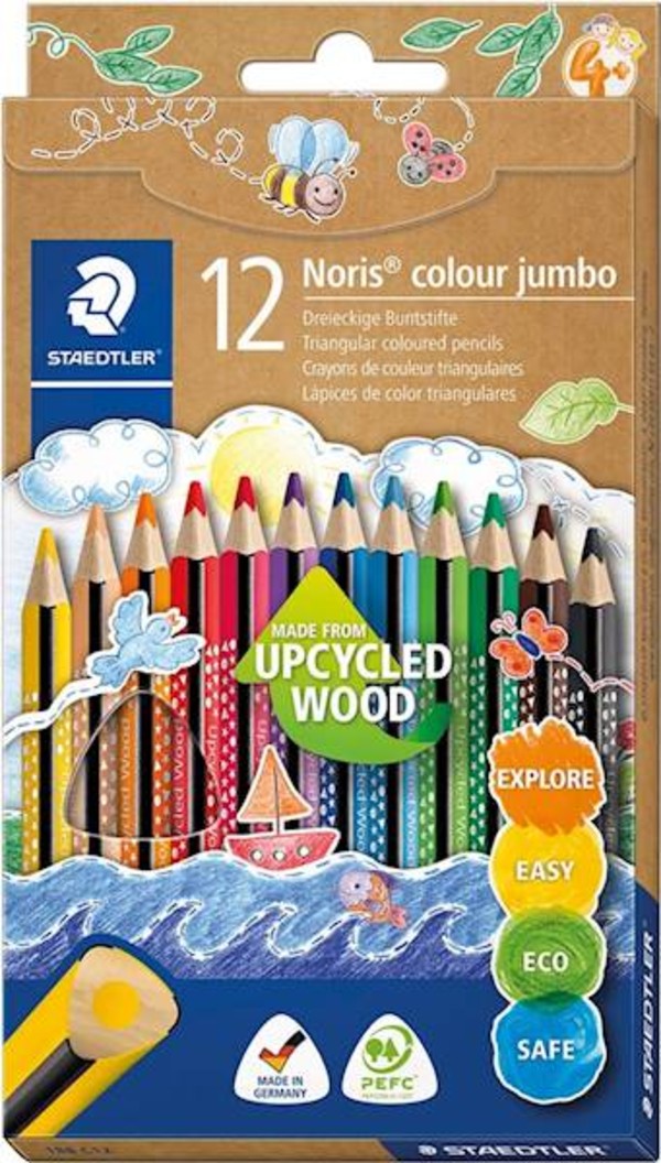 Kredki trójkątne jumbo noris colour staedtler 12 kolorów