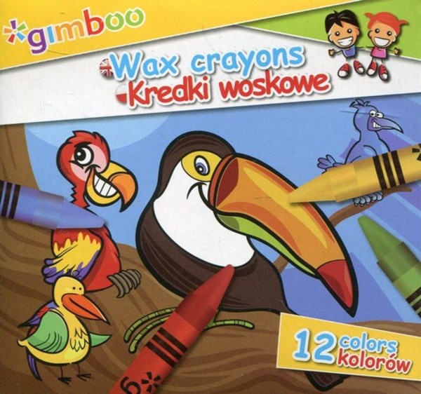 Kredki woskowe Gimboo 12 kolorów