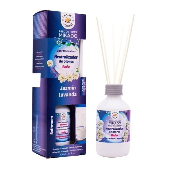 LA CASA DE LOS AROMAS_Reed Diffuser Bathroom Odor Neutralizer patyczki zapachowe neutralizujące przykre zapachy Odor Neutralizer Reed Diffuser